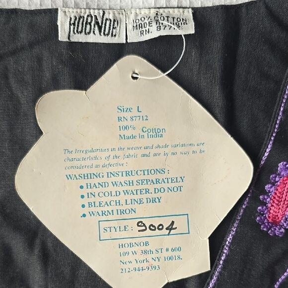 Black and Purple Floral Vest with Fringe - Picture 3 of 8